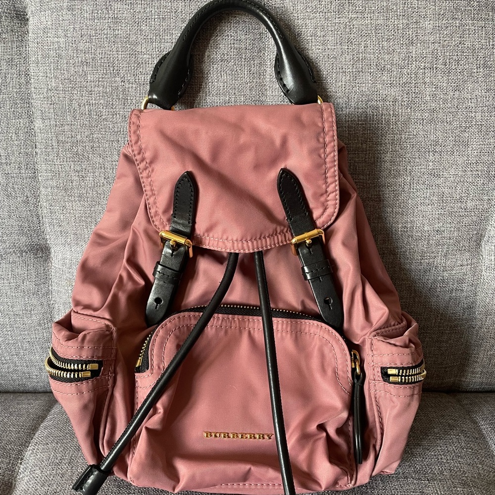 Burberry Pink Nylon small backpack